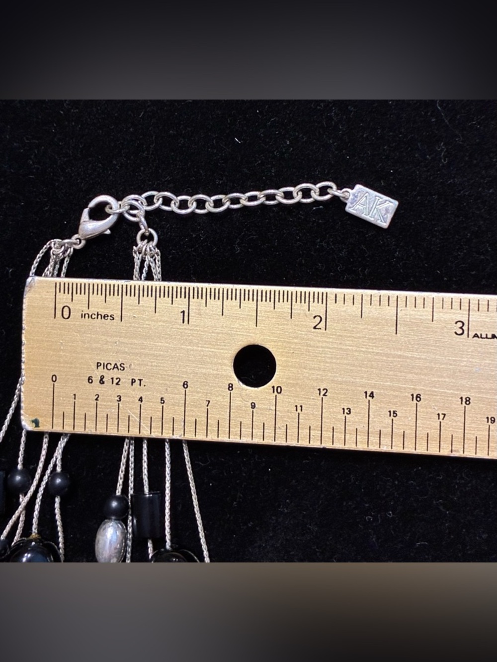 Vintage Ann Klein EUC Multi-Strand Black/ Silver tone earrings & unbra. Earrings - Picture 14 of 15